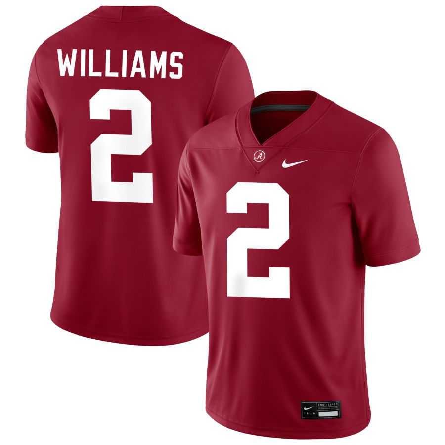 Men%27s Alabama Crimson Tide #2 Ryan Williams Red Stitched Football Jersey Dzhi